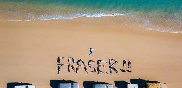 Fully guided East Coast Australia tours - Birds eye view of K'gari Fraser Island guided tour with Dingos Adventure Travel